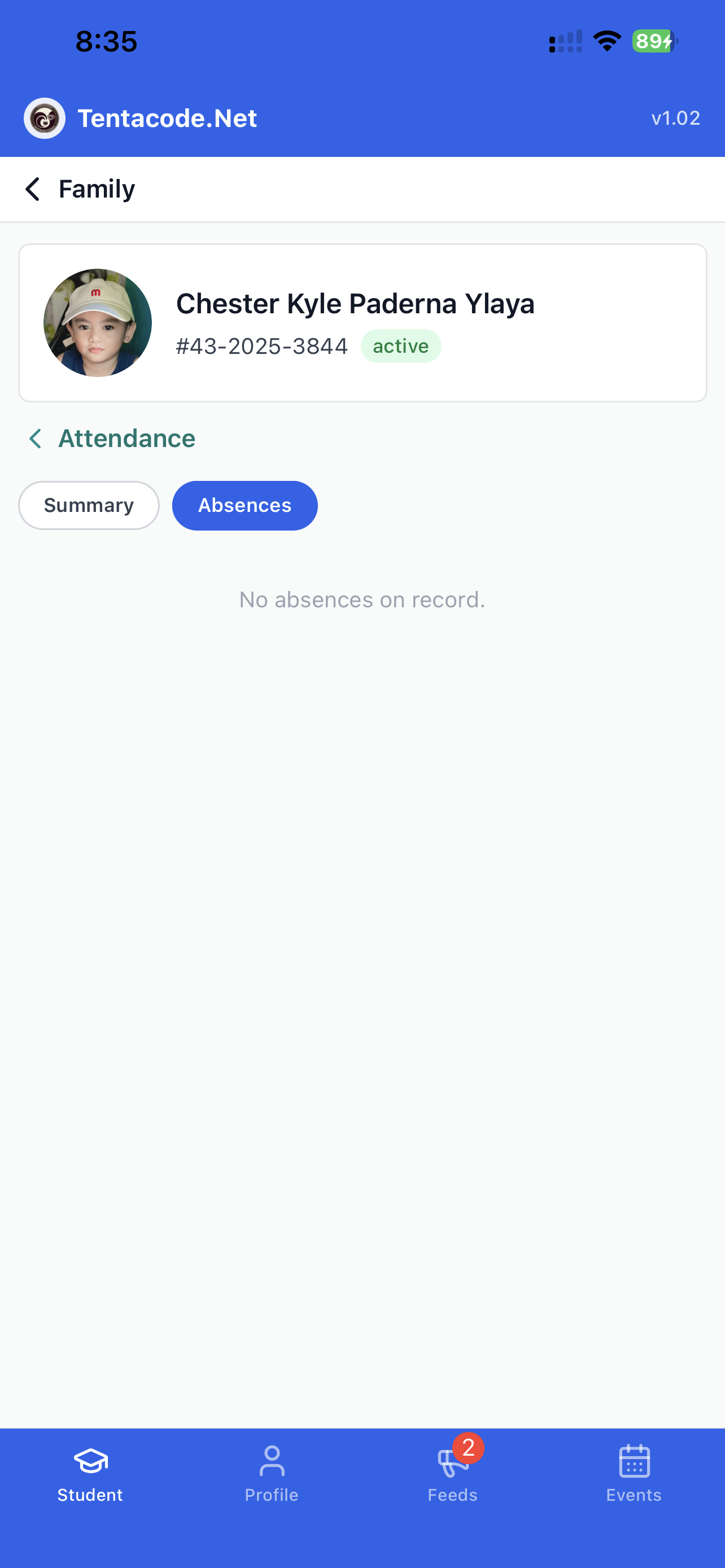 School Management app — documents screen